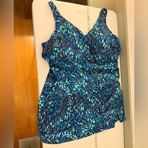 Blue Patterned Women's swimsuit